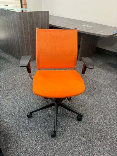 Orange Sit on it seating mesh back chairs at Peach State Office Furniture, Atlanta