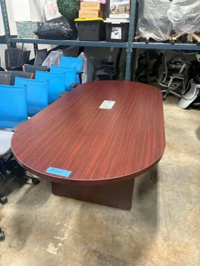 Lightly used 8 foot mahogany conference table at Peach State Office Furniture, Atlanta